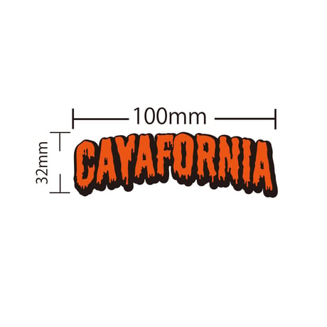 【JAM】Orange×Black⁡　CAYAFORNIA-cutting sticker