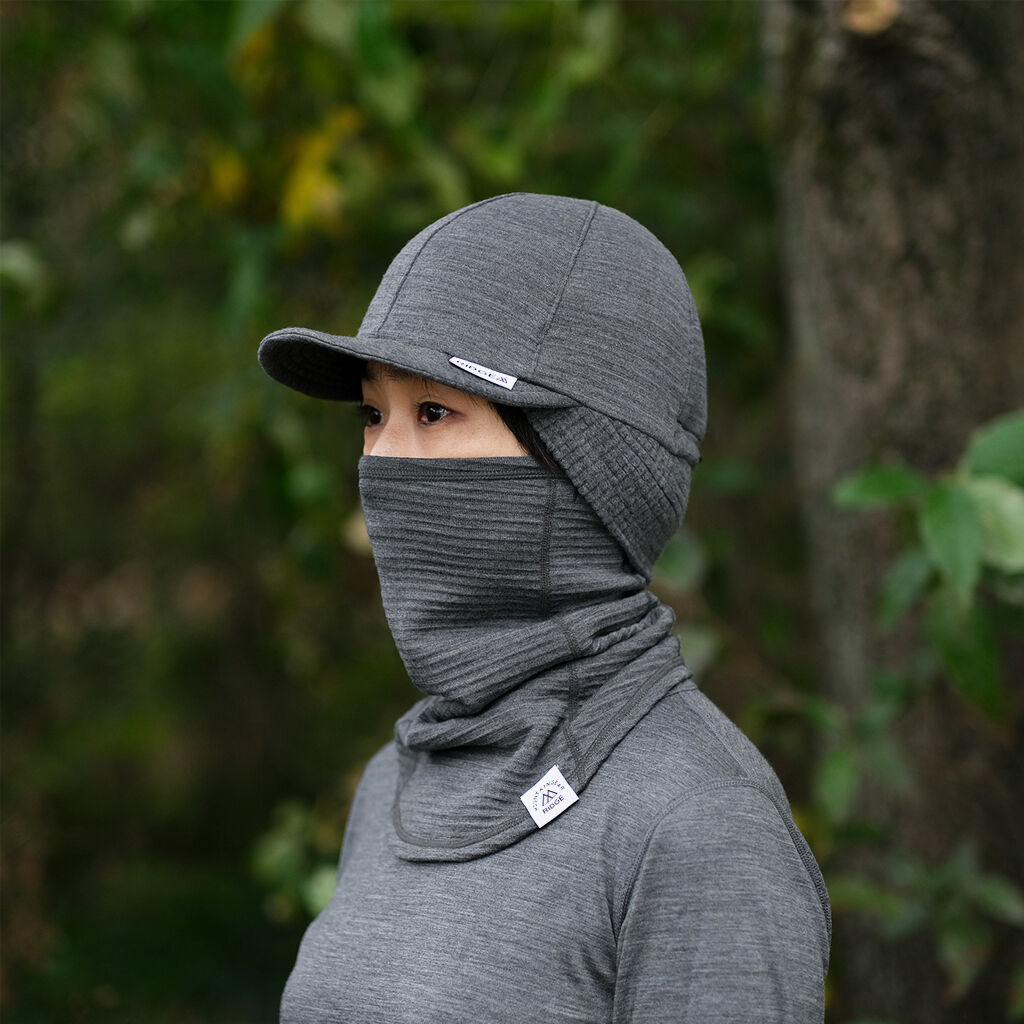 RIDGE MOUNTAIN GEAR】 Grid Merino Earmuff Cap |