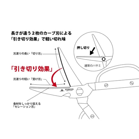 【FEDECA】フェデカ キッチンハサミ