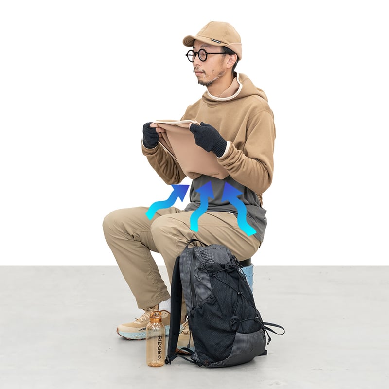 RIDGE MOUNTAIN GEAR】Power Stretch Pull Hoodie