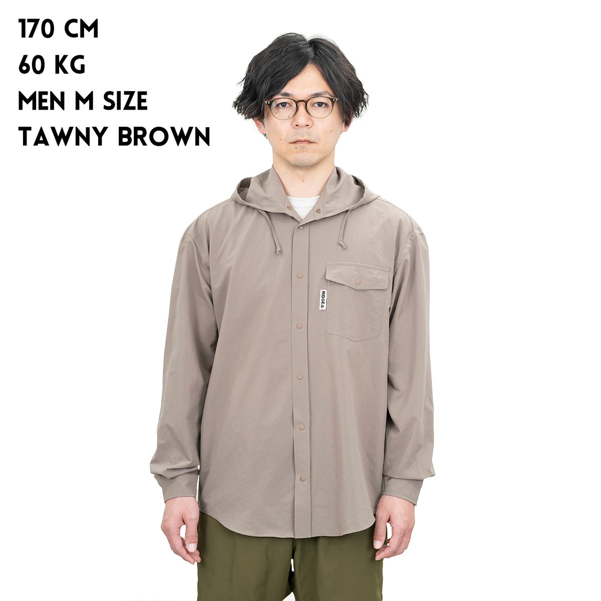 RIDGE MOUNTAIN GEAR】Hooded Long Sleeve Shirt |