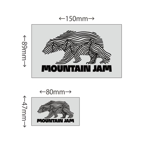 MOUNTAIN JAM カッティングステッカー｜防水・屋外対応・車用