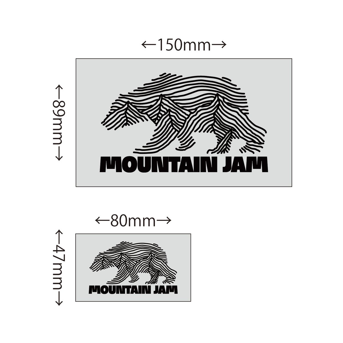 MOUNTAIN JAM カッティングステッカー｜防水・屋外対応・車用 