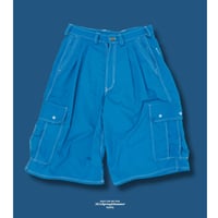 Irregular Stitch Jorts / Blue