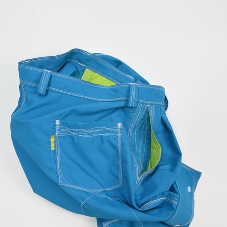 Irregular Stitch Jorts / Blue