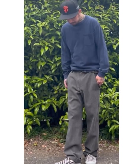 Side Ribbon Herringbone Slacks (Genderless) MT-80