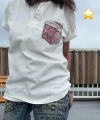 Paisley Henry Neck Half Sleeve Tee (MT-67)