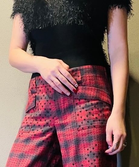 Star & Check Print Baggy（MT-97)