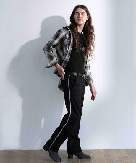 Side Ribbon Herringbone Slacks (Genderless) (MT-87)