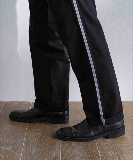 Side Ribbon Herringbone Slacks (Genderless) (MT-87)