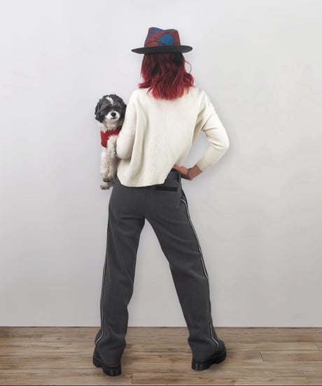 Side Ribbon Herringbone Slacks (Genderless) MT-80