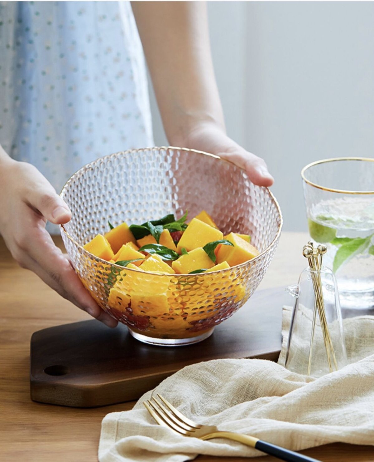 スラント ガラスボウル パープル 17㎝ | Mulan Magnolia