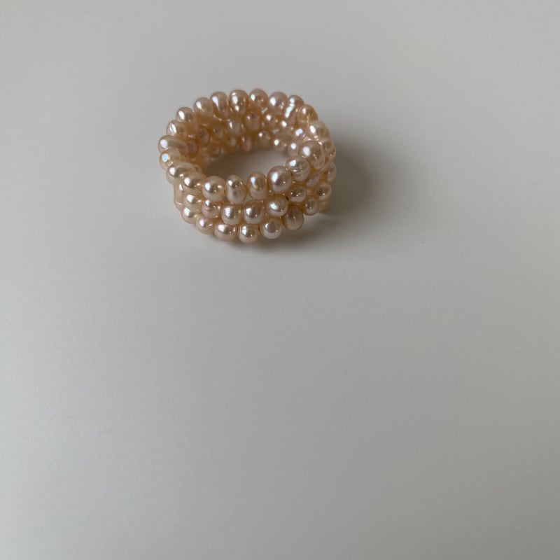 パールリング　指輪　淡水真珠　ダブルパール　ハンドメイド　ワイヤーリング　新品 楽天市場】淡水パール リング バロックパール シンプル パール
