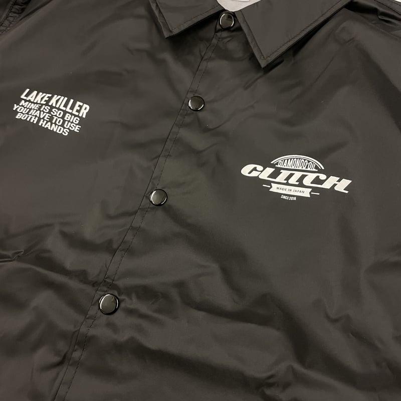 GLITCH OIL x LAKE KILLER COACH JACKET (BLACK） |