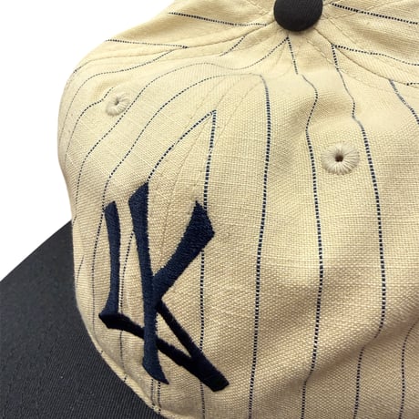 LK STRIPE RETRO CAP(IVORY)