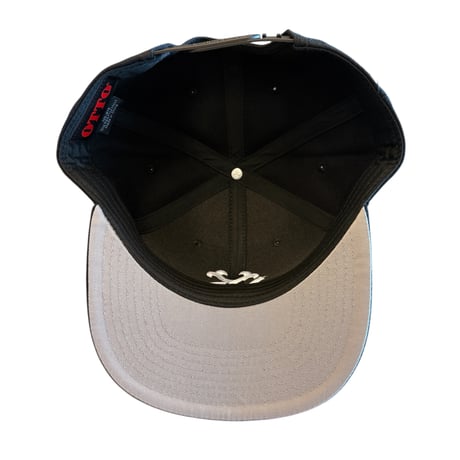 6PANEL CAP TYPE-2(BKACK) (つば裏グレー）