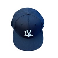 6PANEL CAP  TYPE-1(NAVY)(つば裏グレー）