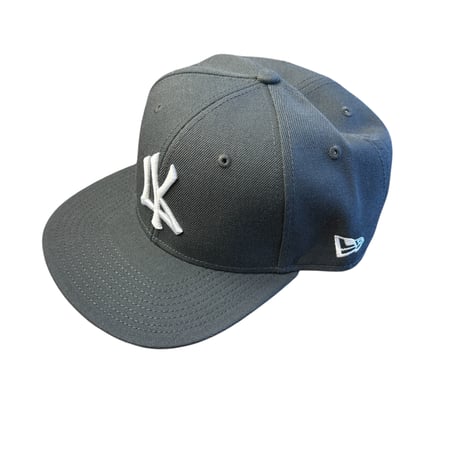6PANEL CAP TYPE-1(チャコール) (つば裏グレー）