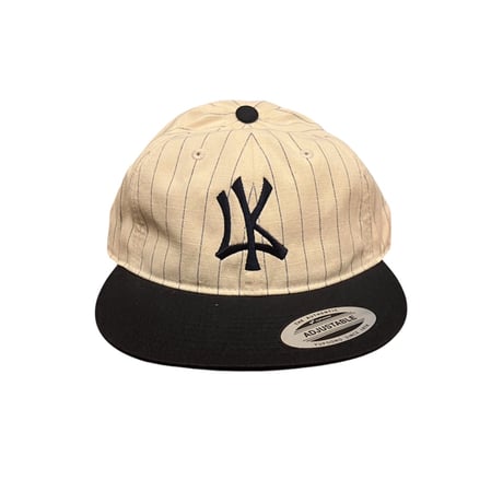 LK STRIPE RETRO CAP(IVORY)