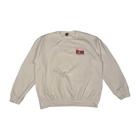 1POINT BASS LOGO SWEAT(WHITE）