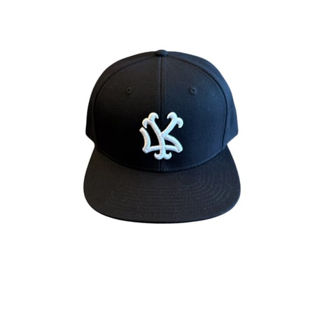 6PANEL CAP TYPE-2(BKACK) (つば裏グレー）