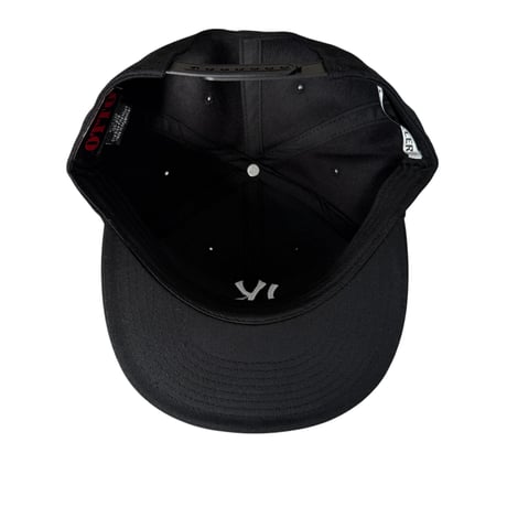 6PANEL CAP  TYPE-1(BLACK)(つば裏ブラック）
