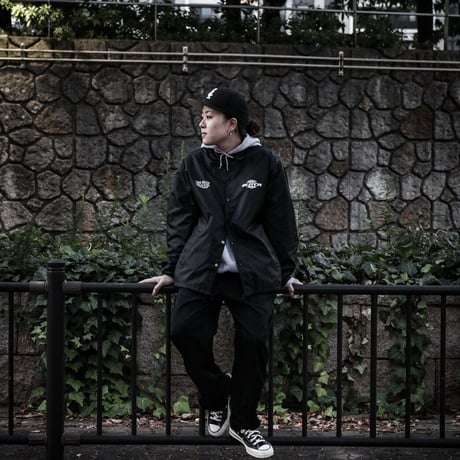 GLITCH OIL x LAKE KILLER COACH JACKET (BLACK）