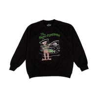 HAPPY FISHERMAN SWEAT(TYPE-1)(BLACK）