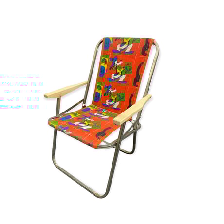 【2セット】ダイス　ピクニックチェア　張替シート　オレンジ　ラベンダー　倉敷帆布 2セット】ダイス ピクニックチェア 張替シート オレンジ