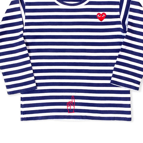 110～120cm｜USED｜Comme des Garcons Striped L/S T-shirt