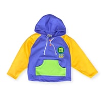 130cm｜90's-00's DEADSTOCK｜Retro Multi Color Snap Hoodie