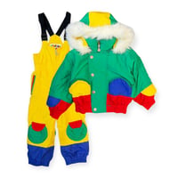 110～120cm｜80's-90's VINTAGE｜Phenix Retro Multi Color JKT & Snow PT