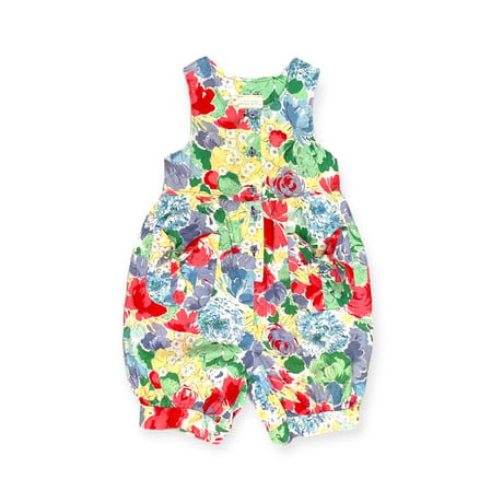 90～100cm｜00's OLD｜LAURA ASHLEY Floral Salopette