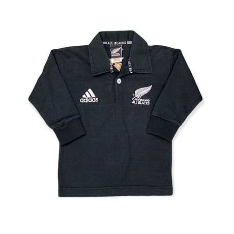 90～100cm｜90's VINTAGE｜ADIDAS × ALL BLACKS L/S Rugby Shirt