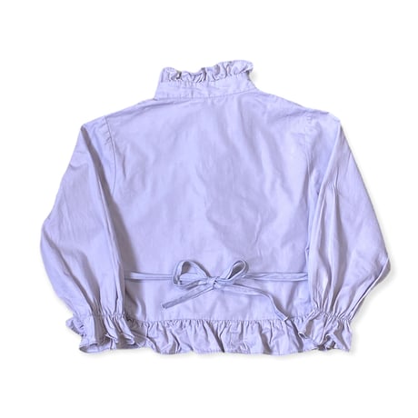 100～110cm｜VINTAGE｜Stand Collar Frill L/S Blouse Shirt
