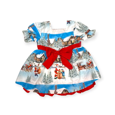120cm｜USED｜X'mas Santa Claus Retro One-piece