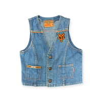 130cm｜70's-80's VINTAGE｜YOMIURI GIANTS Denim Gilet