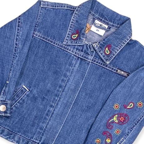 90～100cm｜USED｜OSHKOSH B'GOSH Paisley Embroidery Denim JKT
