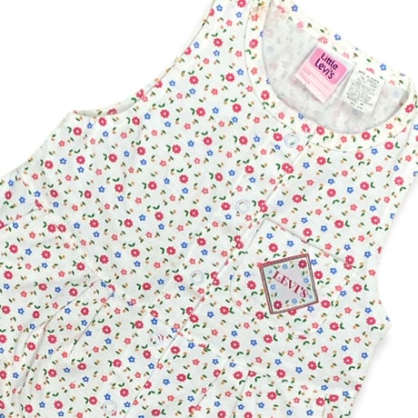110cm｜90's VINTAGE｜Little Levi's Floral Salopette Rompers