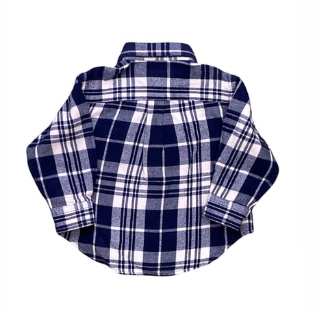 80cm｜USED｜Ralph Lauren Elbow Patch L/S Check Flannel Shirt
