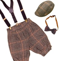 80cm｜USED｜Check Cropped PT & Hunting & Suspenders & Bowtie
