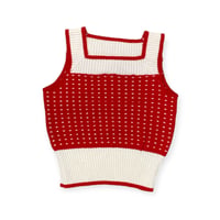 120～130cm｜90's VINTAGE｜Familiar Retro Knit Bustier