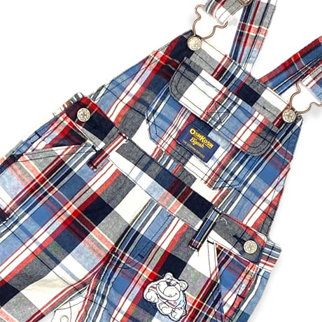 80～90cm｜USED｜OSHKOSH B'GOSH Check Shortalls