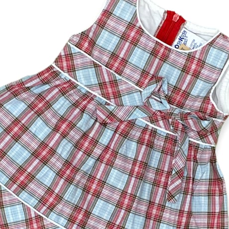 80cm｜90's VINTAGE｜OSHKOSH Check One-piece