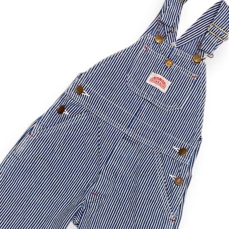 130cm｜70's-80's VINTAGE｜USA製 ROUND HOUSE Hickory Denim Overalls