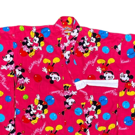 110～120cm｜90's-00's VINTAGE｜Disney Mickey & Minnie Yukata
