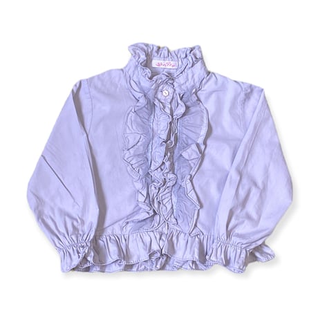 100～110cm｜VINTAGE｜Stand Collar Frill L/S Blouse Shirt