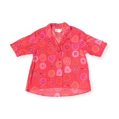 110～120cm｜90's VINTAGE｜FRANCE製 Strawberry S/S Shirt & Skirt Set-up