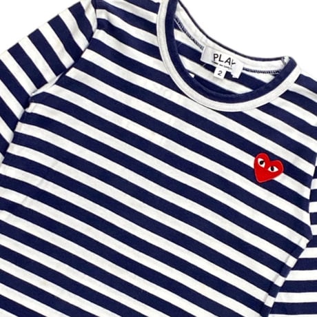 90～100cm｜USED｜COMME des GARCONS PLAY Striped L/S T-shirt
