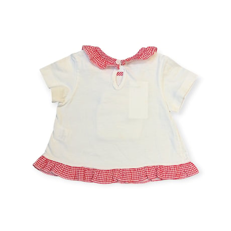 80～90cm｜80's VINTAGE｜USA製 Guess Stramberry Jam S/S Frill T-shirt